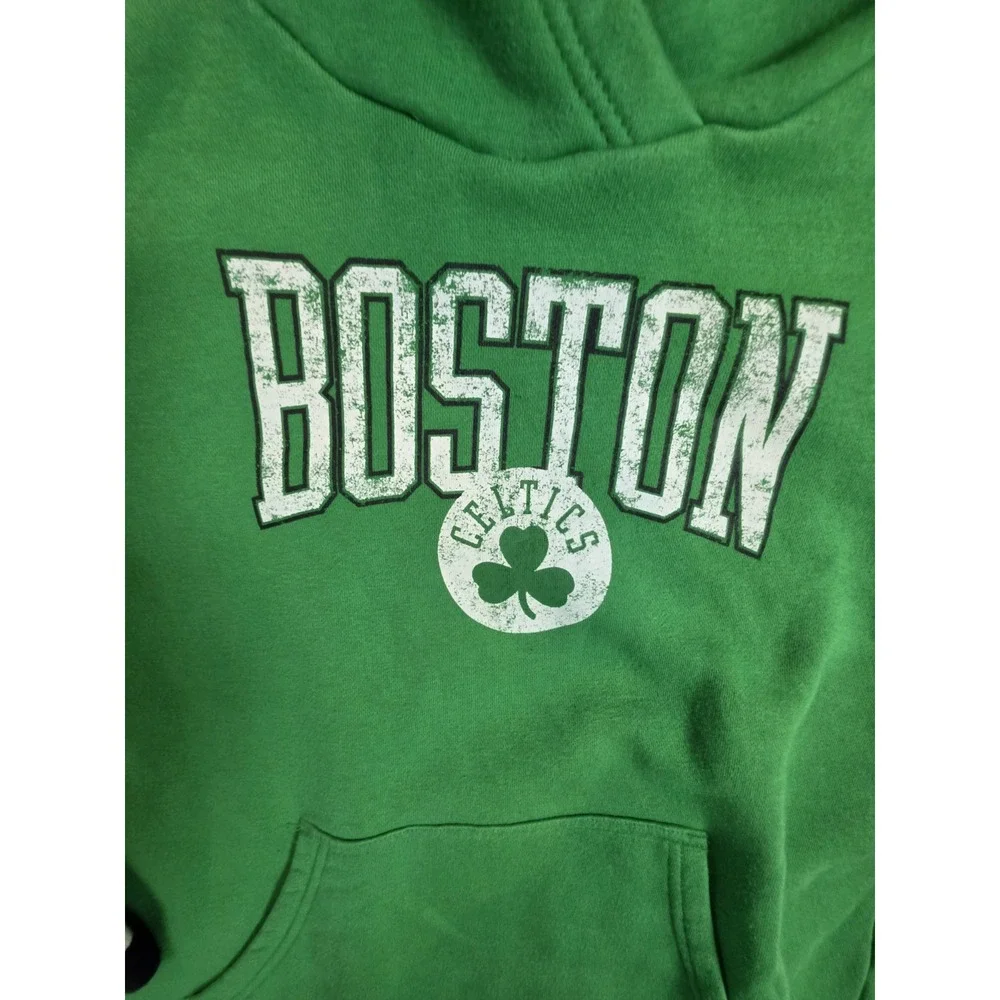 Men's Sz M Boston Celtics NBA Green Pullover Hoodie Sweatshirt Fanatics